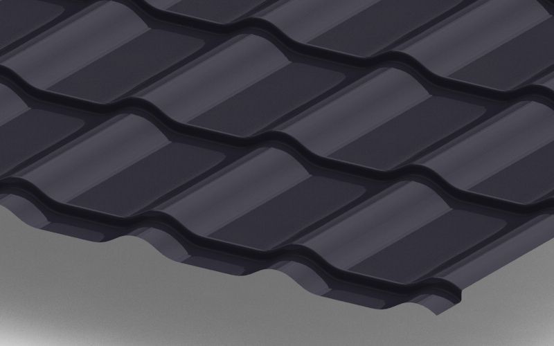 Металлочерепица Супермонтеррей с покрытием PURMAN®, 0,50 мм, цвет RAL 7024 ПрофЛайн, купить Металлочерепица Супермонтеррей с покрытием PURMAN®, 0,50 мм, цвет RAL 7024 в ПрофЛайн Металлочерепица Супермонтеррей с покрытием PURMAN®, 0,50 мм, цвет RAL 7024 ПрофЛайн, купить Металлочерепица Супермонтеррей с покрытием PURMAN®, 0,50 мм, цвет RAL 7024 в ПрофЛайн