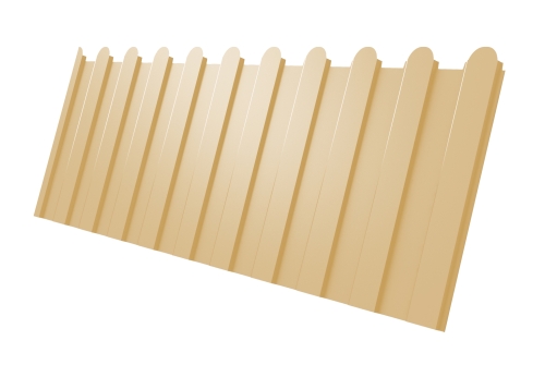 Профнастил С8A v02 фигурный Grand Line 0,45 PE с пленкой RAL 1014 слоновая кость Профлайн