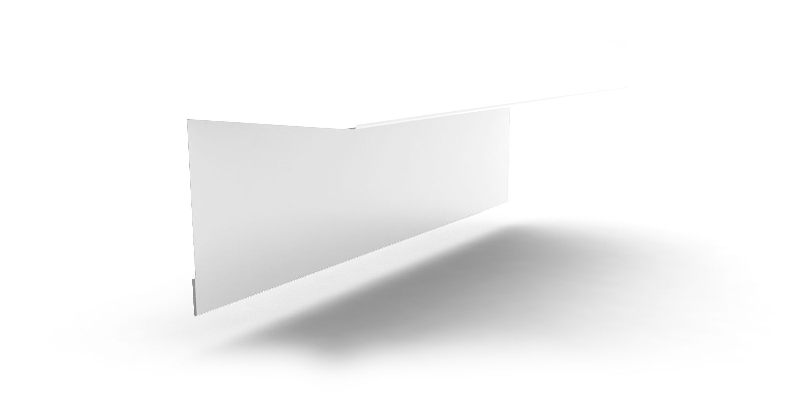 Планка примыкания стены к кровле для сэндвич-панелей с покрытием PVDF, цвет RAL 9003 ПрофЛайн, купить Планка примыкания стены к кровле для сэндвич-панелей с покрытием PVDF, цвет RAL 9003 в ПрофЛайн