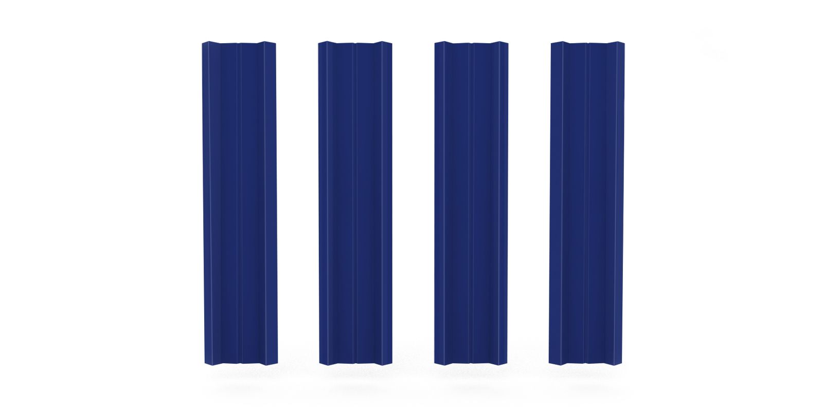 Штакетник металлический М-образный, цвет RAL 5005, длина 1,8 м, двусторонняя окраска ПрофЛайн, купить Штакетник металлический М-образный, цвет RAL 5005, длина 1,8 м, двусторонняя окраска в ПрофЛайн