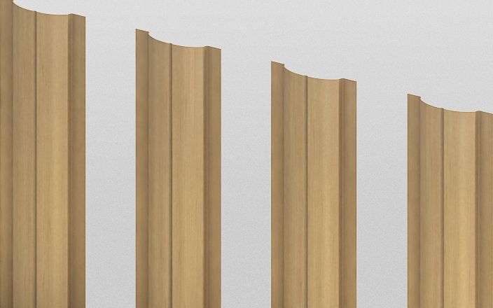 Штакетник металлический круглый, цвет клён, длина 2 м, двусторонняя окраска ПрофЛайн, купить Штакетник металлический круглый, цвет клён, длина 2 м, двусторонняя окраска в ПрофЛайн