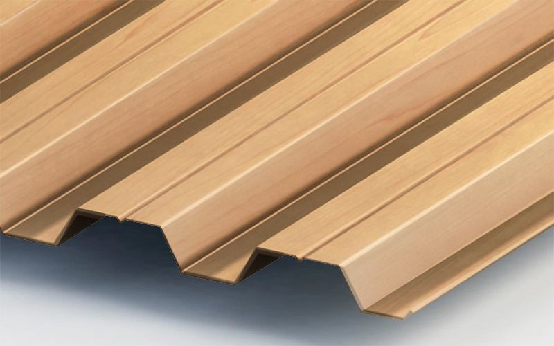 Профнастил Н60 с покрытием ECOSTEEL® 0,5 мм, клён Профлайн Профнастил Н60 с покрытием ECOSTEEL® 0,5 мм, клён Профлайн