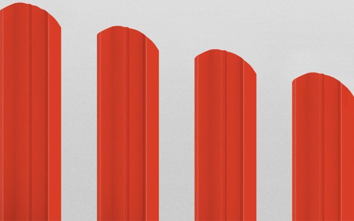 Штакетник металлический М-образный фигурный, цвет RAL 2008, длина 2 м, двусторонняя окраска ПрофЛайн, купить Штакетник металлический М-образный фигурный, цвет RAL 2008, длина 2 м, двусторонняя окраска в ПрофЛайн