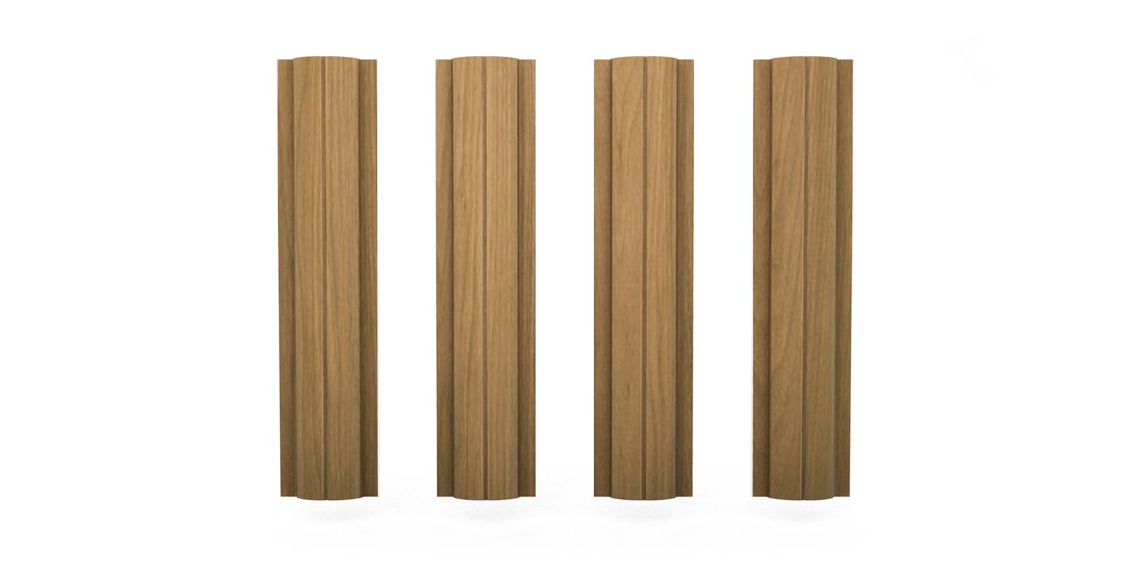 Штакетник металлический круглый, цвет золотистый дуб, длина 2 м, двусторонняя окраска ПрофЛайн, купить Штакетник металлический круглый, цвет золотистый дуб, длина 2 м, двусторонняя окраска в ПрофЛайн