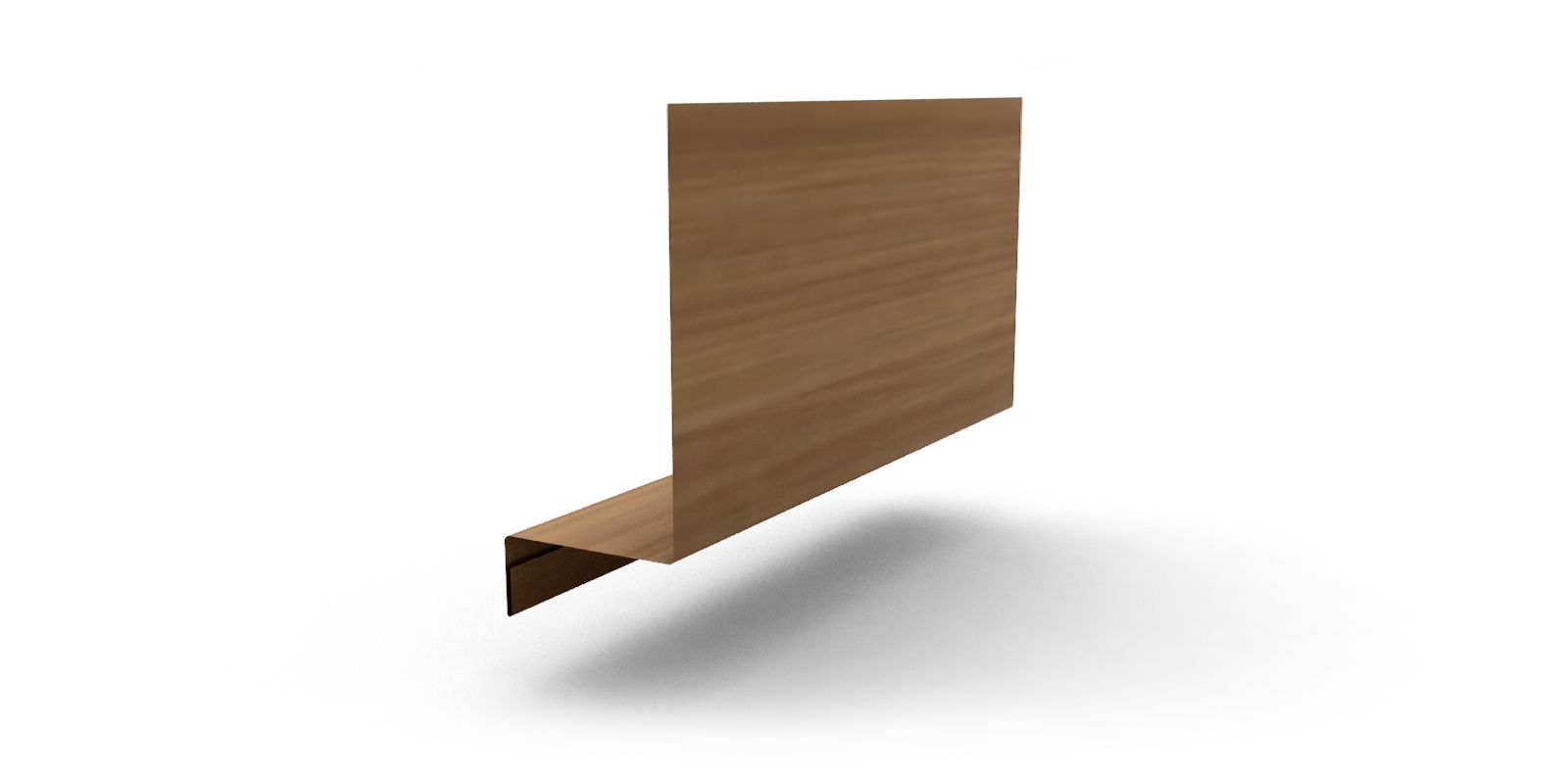Планка примыкания боковая с покрытием ECOSTEEL® 0,50 мм, цвет кедр ПрофЛайн, купить Планка примыкания боковая с покрытием ECOSTEEL® 0,50 мм, цвет кедр в ПрофЛайн