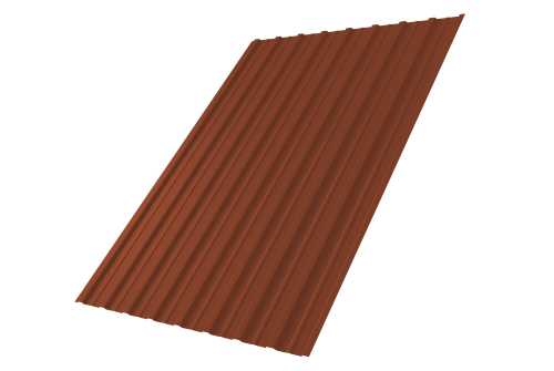 Профнастил С10A Grand Line 0,5 Satin Matt TX RAL 8004 терракота Профлайн