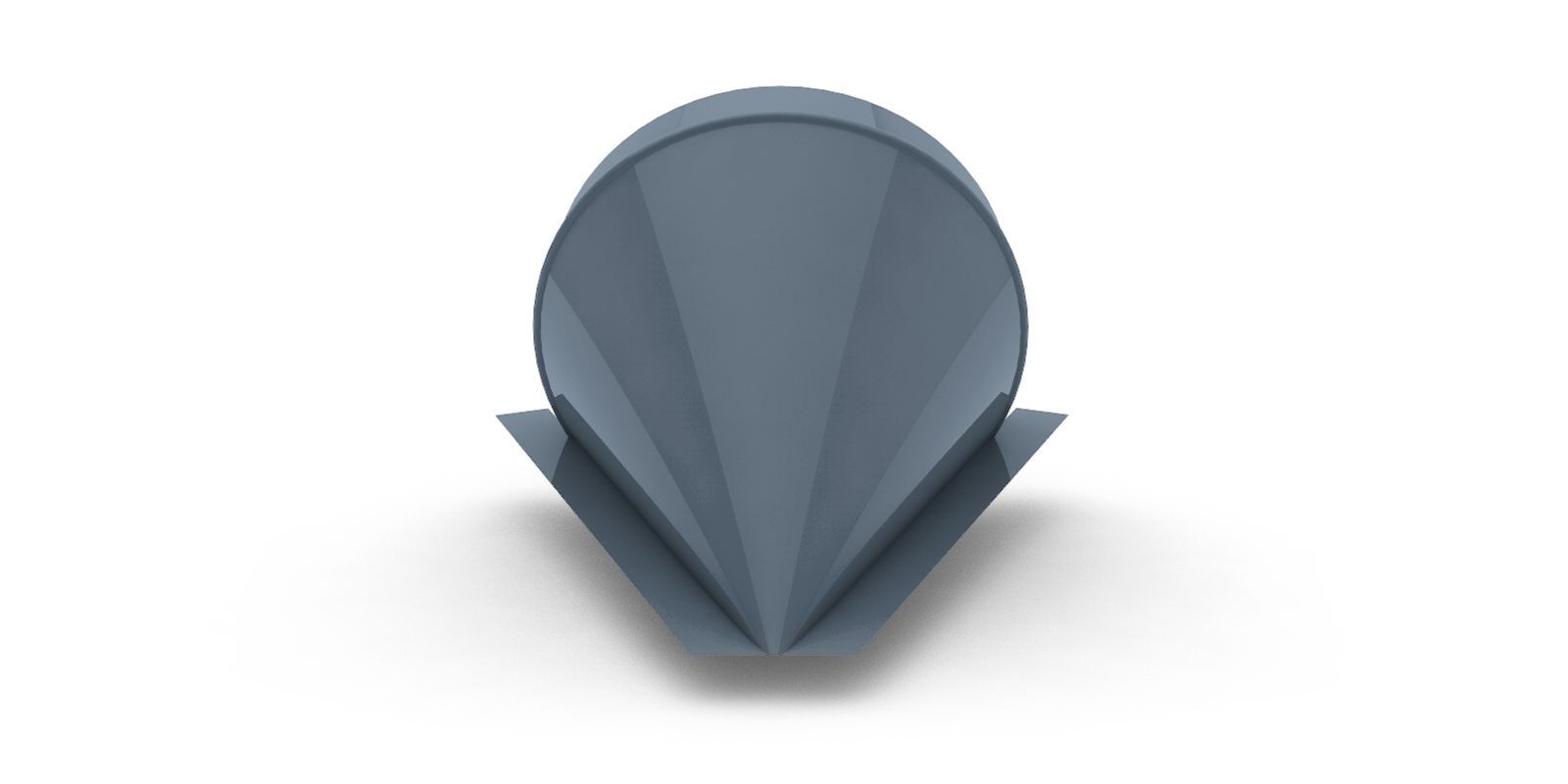 Заглушка полукруглого конька конусная с покрытием PURMAN®, толщина 0,50 мм, цвет Citrin ПрофЛайн, купить Заглушка полукруглого конька конусная с покрытием PURMAN®, толщина 0,50 мм, цвет Citrin в ПрофЛайн