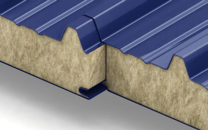 Кровельные сэндвич-панели с наполнителем из минеральной ваты толщиной 180 мм, цвет RAL 5005, ГОСТ 32603-2021 ПрофЛайн, купить Кровельные сэндвич-панели с наполнителем из минеральной ваты толщиной 180 мм, цвет RAL 5005, ГОСТ 32603-2021 в ПрофЛайн