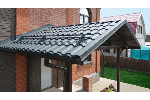 Металлочерепица "Кредо" ("Kredo") v01 0,5 Drap RAL 7024 мокрый асфальт ПрофЛайн, купить Металлочерепица "Кредо" ("Kredo") v01 0,5 Drap RAL 7024 мокрый асфальт в ПрофЛайн