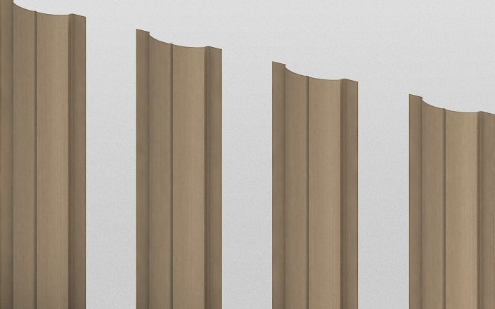 Штакетник металлический круглый, цвет рябина, длина 2 м, двусторонняя окраска ПрофЛайн, купить Штакетник металлический круглый, цвет рябина, длина 2 м, двусторонняя окраска в ПрофЛайн