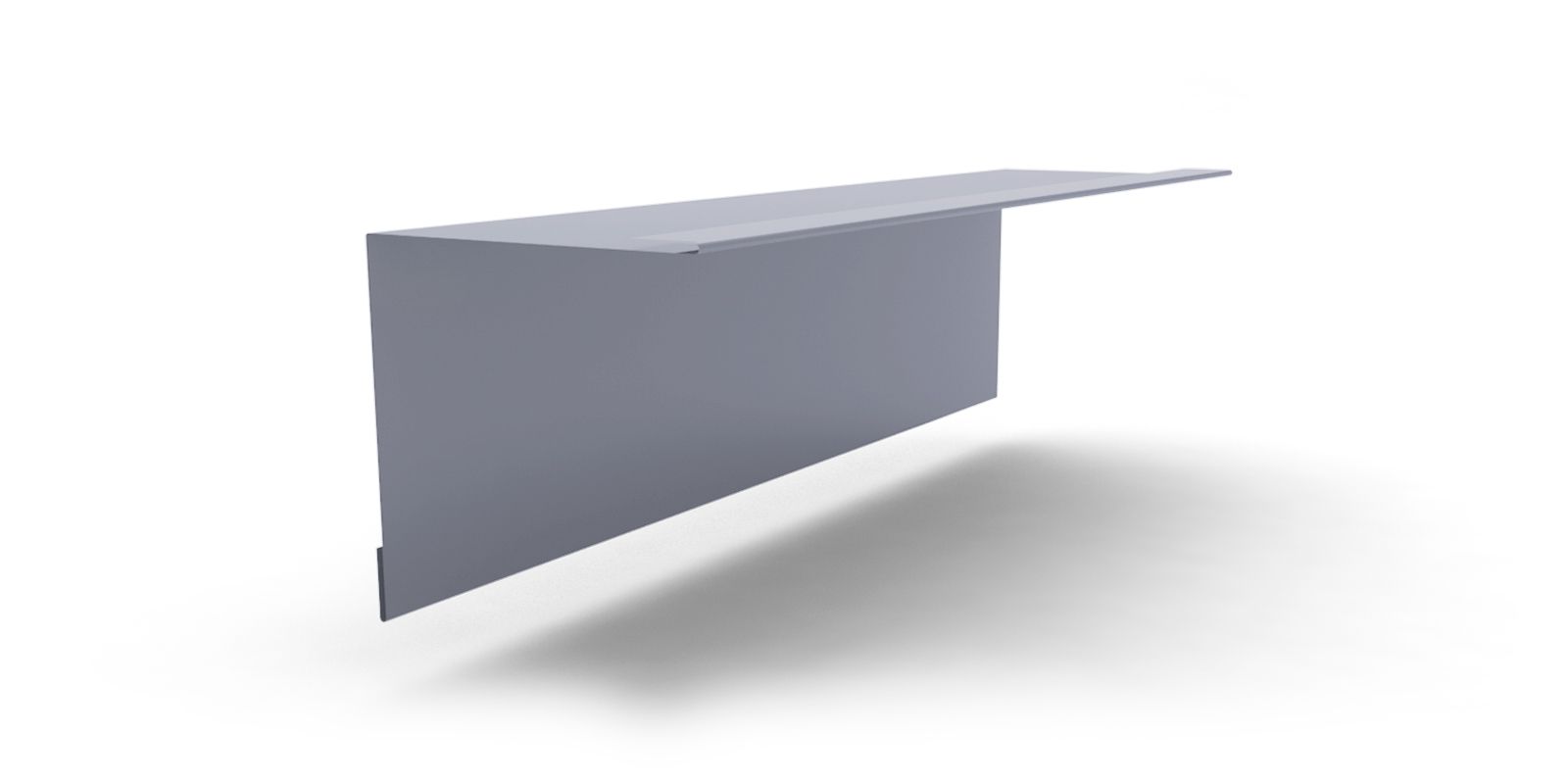 Планка примыкания стены к кровле для сэндвич-панелей с покрытием Полиэстер, цвет RAL 9006 ПрофЛайн, купить Планка примыкания стены к кровле для сэндвич-панелей с покрытием Полиэстер, цвет RAL 9006 в ПрофЛайн