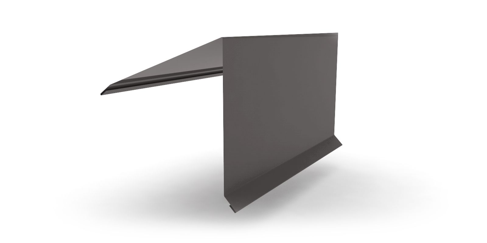 Планка конька односкатной кровли с покрытием Полиэстер, цвет RAL 7005 ПрофЛайн, купить Планка конька односкатной кровли с покрытием Полиэстер, цвет RAL 7005 в ПрофЛайн