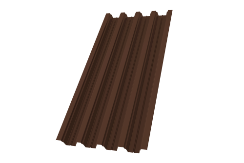 Профнастил Н75R Grand Line 0,5 PE lite RAL 8017 шоколад Профлайн