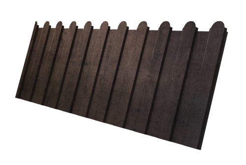 Профнастил С8A v02 фигурный Grand Line 0,45 Print-Double Elite Antique Wood Профлайн