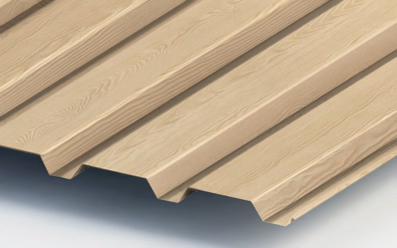 Профнастил МП35 с покрытием ECOSTEEL® 0,5 мм, сосна Профлайн Профнастил МП35 с покрытием ECOSTEEL® 0,5 мм, сосна Профлайн