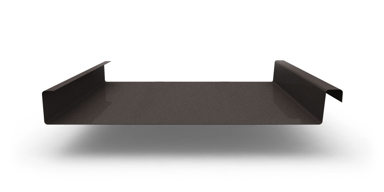 Двойной стоячий фальц гладкий с покрытием VikingMP®E, толщина 0,50 мм, цвет RAL 8019 ПрофЛайн, купить Двойной стоячий фальц гладкий с покрытием VikingMP®E, толщина 0,50 мм, цвет RAL 8019 в ПрофЛайн