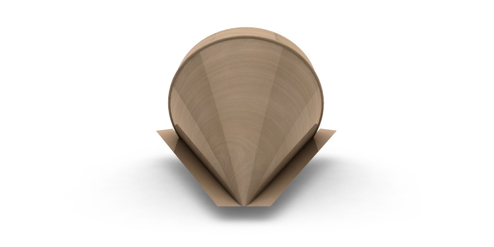 Заглушка полукруглого конька конусная с покрытием Colority® Print, толщина 0,45 мм, цвет рябина ПрофЛайн, купить Заглушка полукруглого конька конусная с покрытием Colority® Print, толщина 0,45 мм, цвет рябина в ПрофЛайн