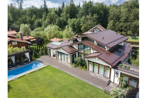 Металлочерепица Классик ("Classic") v01 0,5 PurPro Matt 275 RAL 8017 шоколад ПрофЛайн, купить Металлочерепица Классик ("Classic") v01 0,5 PurPro Matt 275 RAL 8017 шоколад в ПрофЛайн