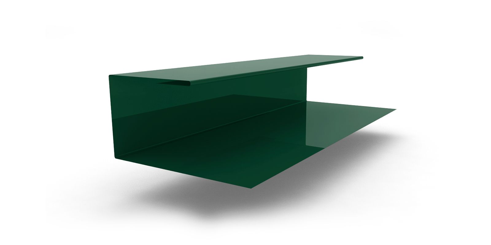 Планка завершающая с покрытием Полиэстер, цвет RAL 6005 ПрофЛайн, купить Планка завершающая с покрытием Полиэстер, цвет RAL 6005 в ПрофЛайн