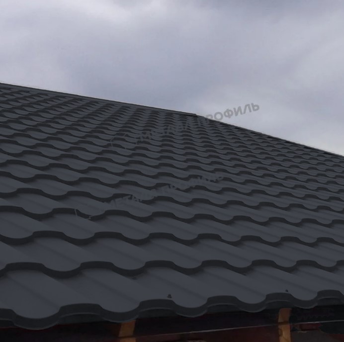 Металлочерепица Металл-Профиль Монтекристо-ML 0,5 NormanMP RAL 7024 Серый графит ПрофЛайн, купить Металлочерепица Металл-Профиль Монтекристо-ML 0,5 NormanMP RAL 7024 Серый графит в ПрофЛайн