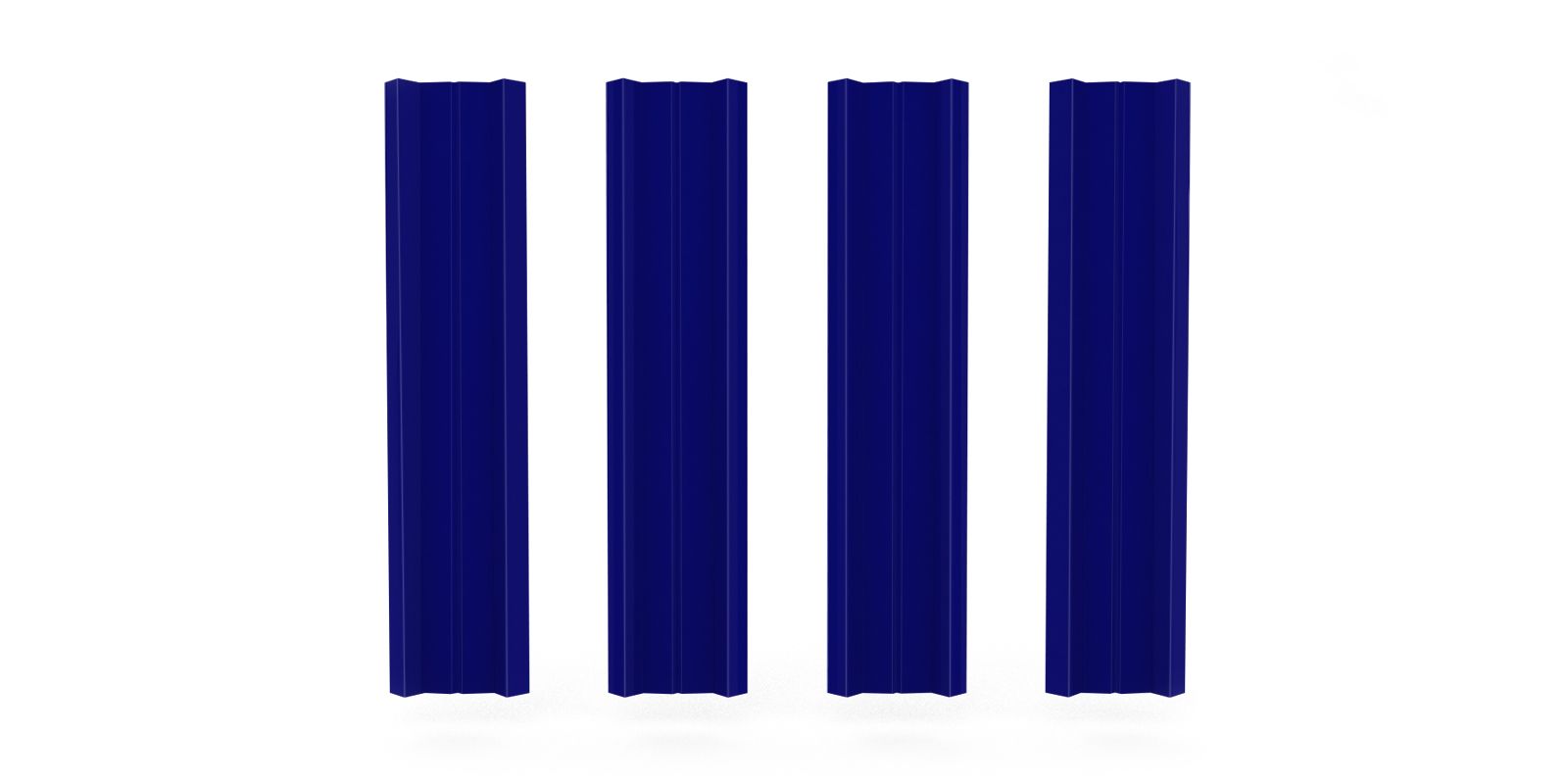 Штакетник металлический М-образный, цвет RAL 5002, длина 1,8 м, двусторонняя окраска ПрофЛайн, купить Штакетник металлический М-образный, цвет RAL 5002, длина 1,8 м, двусторонняя окраска в ПрофЛайн
