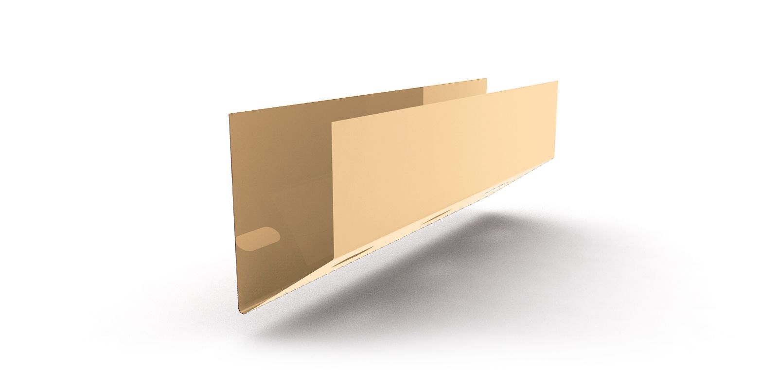 Планка нижняя кассетная с покрытием PVDF, толщина 0,50 мм, цвет RAL 1014 ПрофЛайн, купить Планка нижняя кассетная с покрытием PVDF, толщина 0,50 мм, цвет RAL 1014 в ПрофЛайн