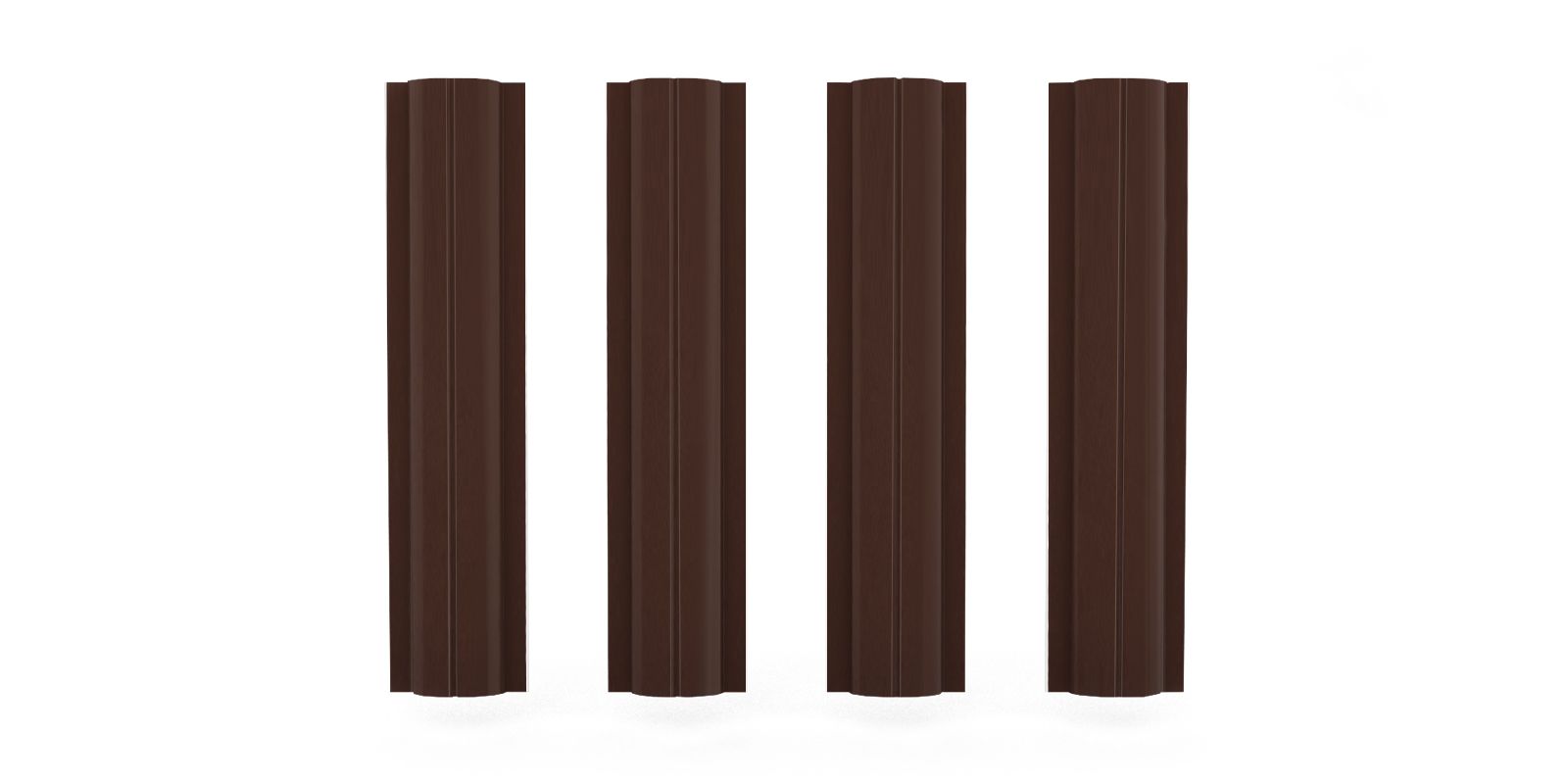 Штакетник металлический круглый, цвет RAL 8017, длина 2 м, двусторонняя окраска ПрофЛайн, купить Штакетник металлический круглый, цвет RAL 8017, длина 2 м, двусторонняя окраска в ПрофЛайн