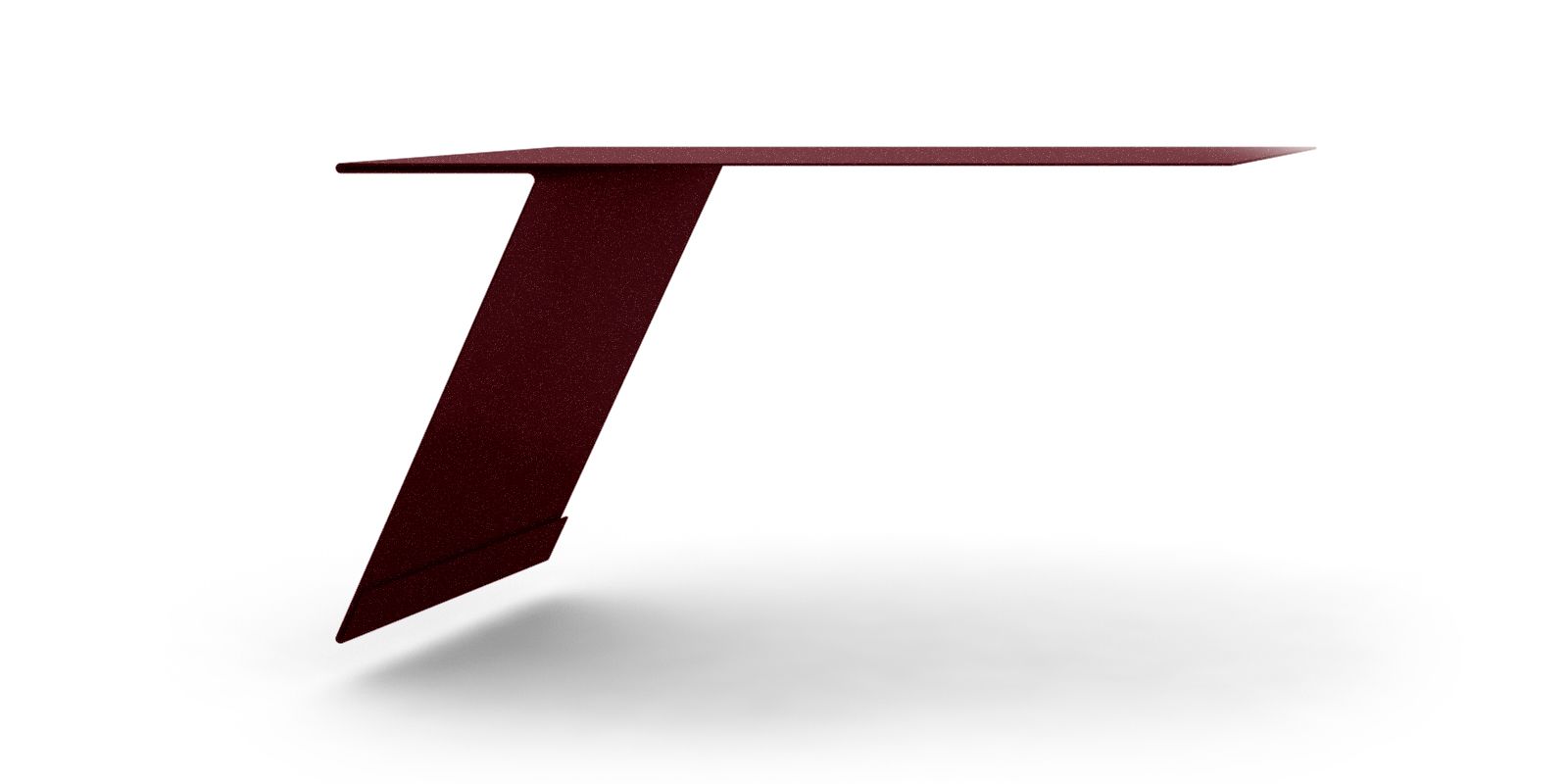 Планка карнизная фальц с покрытием GreenCoat® Pural Matt®,  цвет RR 29 ПрофЛайн, купить Планка карнизная фальц с покрытием GreenCoat® Pural Matt®,  цвет RR 29 в ПрофЛайн