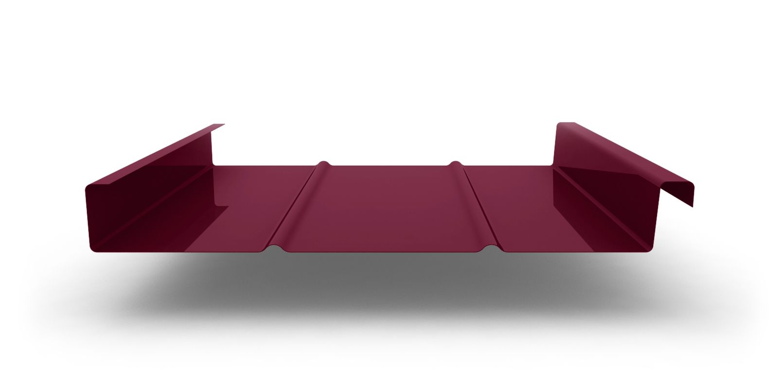 Двойной стоячий фальц Line с покрытием Полиэстер, толщина 0,70 мм, цвет RAL 3005 ПрофЛайн, купить Двойной стоячий фальц Line с покрытием Полиэстер, толщина 0,70 мм, цвет RAL 3005 в ПрофЛайн