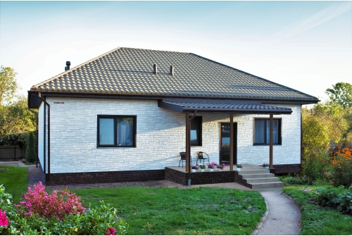 Металлочерепица "Квинта плюс" ("Kvinta plus") 0,5 Drap RR 32 темно-коричневый ПрофЛайн, купить Металлочерепица "Квинта плюс" ("Kvinta plus") 0,5 Drap RR 32 темно-коричневый в ПрофЛайн