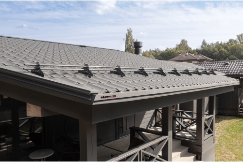 Металлочерепица Классик ("Classic") v02 0,5 Velur X RAL 7016 антрацитово-серый ПрофЛайн, купить Металлочерепица Классик ("Classic") v02 0,5 Velur X RAL 7016 антрацитово-серый в ПрофЛайн