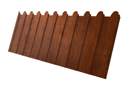 Профнастил С8A v02 фигурный Grand Line 0,45 Print-Double Elite Golden Wood Профлайн