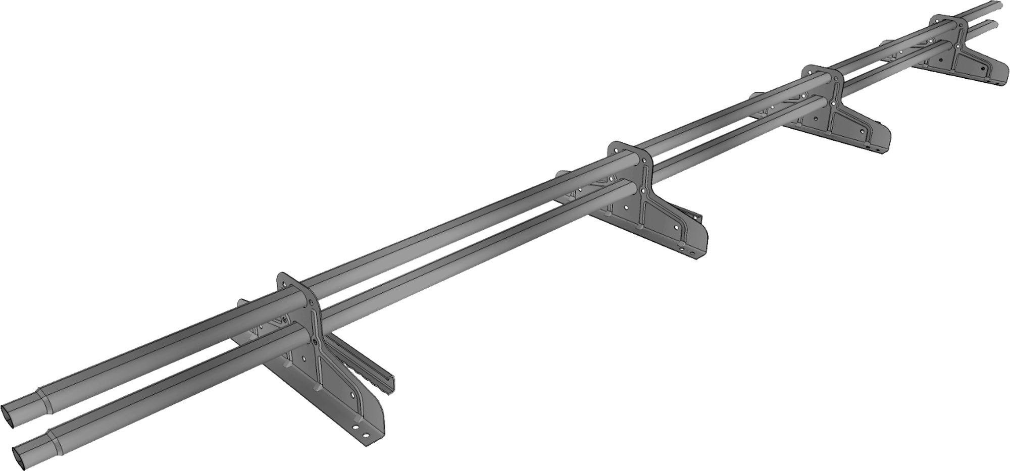 Снегозадержатель трубчатый для фальца Стандарт Т4 d 40х20 RAL 7004 (3м) оцинкованный ПрофЛайн, купить Снегозадержатель трубчатый для фальца Стандарт Т4 d 40х20 RAL 7004 (3м) оцинкованный в ПрофЛайн