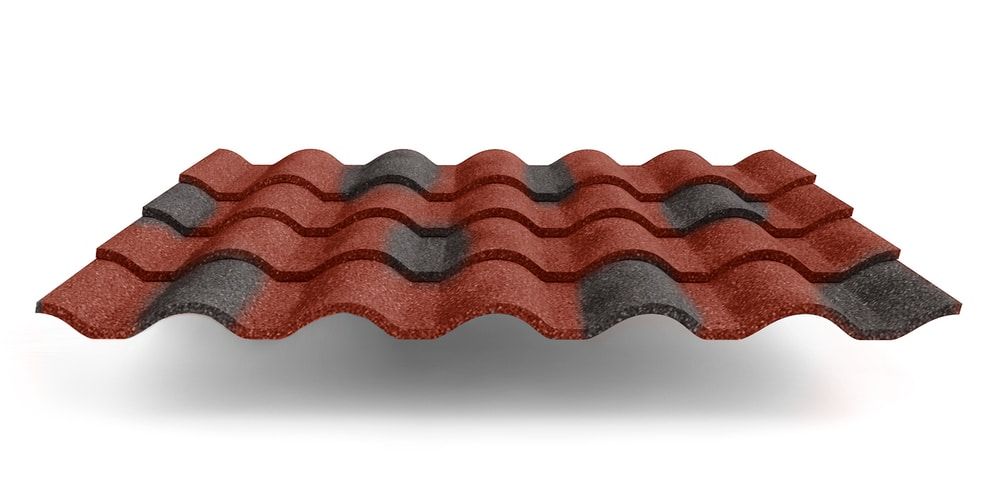 Композитная черепица Metrotile Romana, цвет красно-черный ПрофЛайн, купить Композитная черепица Metrotile Romana, цвет красно-черный в ПрофЛайн