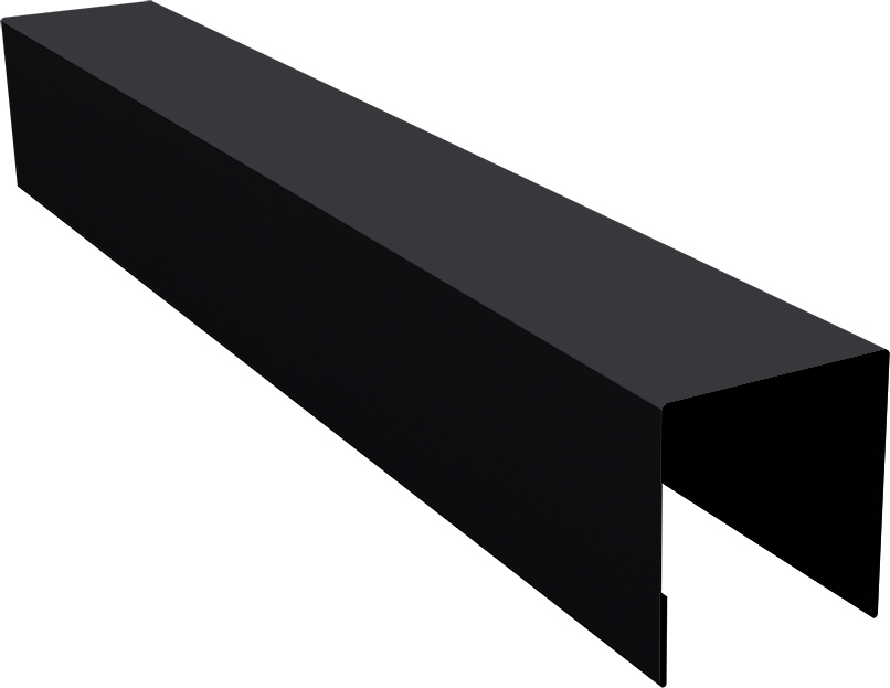 Планка боковая для забора из сайдинга Блок-хаус новый 0,5 Velur RAL 9005 черный (3м) ПрофЛайн, купить Планка боковая для забора из сайдинга Блок-хаус новый 0,5 Velur RAL 9005 черный (3м) в ПрофЛайн