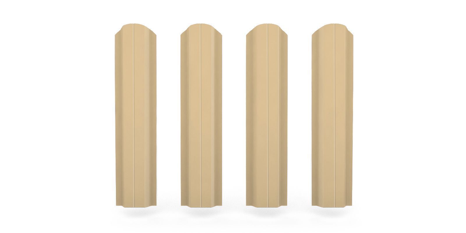 Штакетник металлический П-образный фигурный, цвет RAL 1014, длина 1,8 м, двусторонняя окраска ПрофЛайн, купить Штакетник металлический П-образный фигурный, цвет RAL 1014, длина 1,8 м, двусторонняя окраска в ПрофЛайн