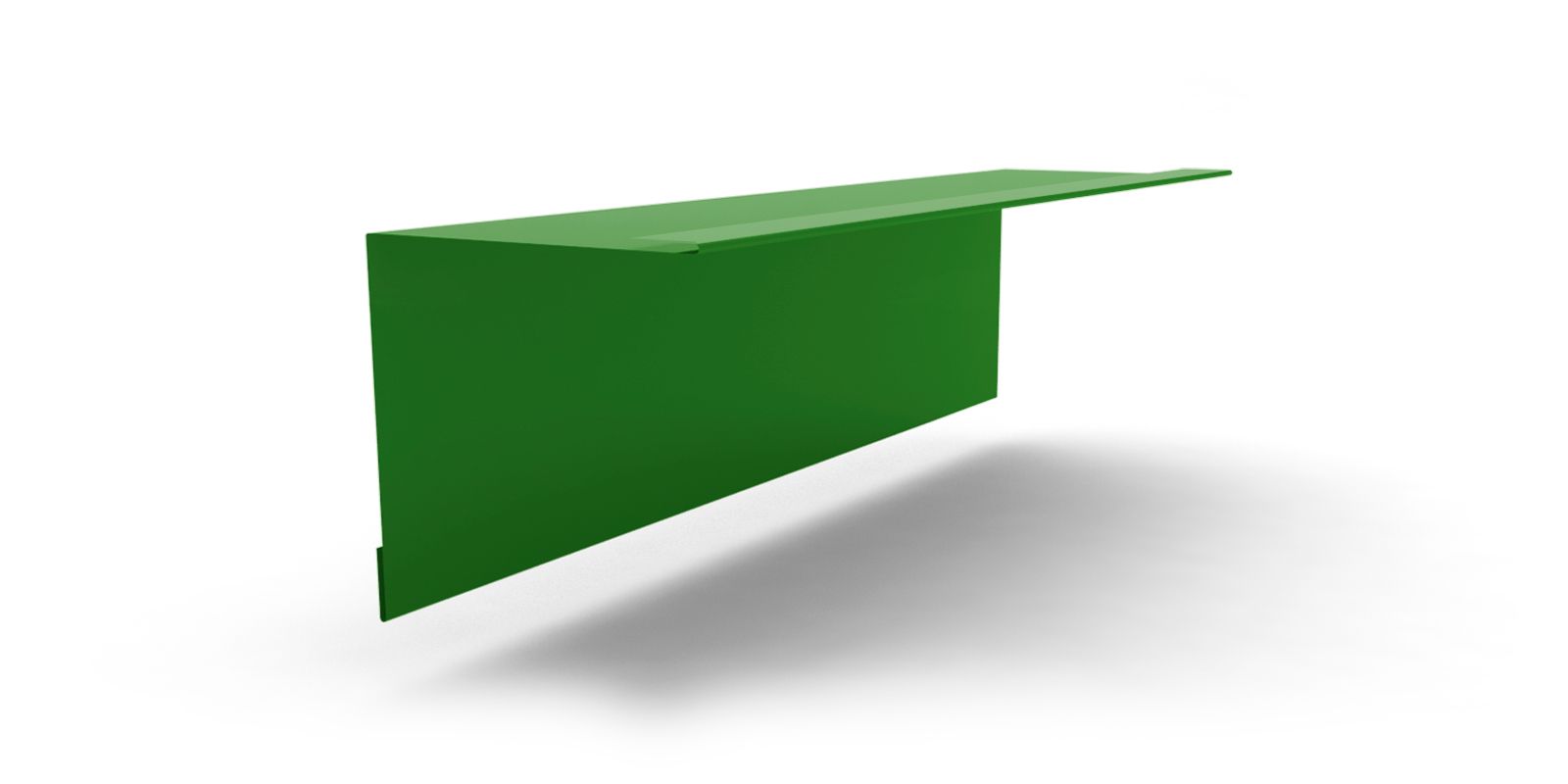 Планка примыкания стены к кровле для сэндвич-панелей с покрытием PVDF, цвет RAL 6002 ПрофЛайн, купить Планка примыкания стены к кровле для сэндвич-панелей с покрытием PVDF, цвет RAL 6002 в ПрофЛайн