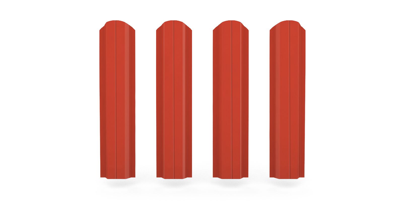 Штакетник металлический П-образный фигурный, цвет RAL 2008, длина 1,8 м, двусторонняя окраска ПрофЛайн, купить Штакетник металлический П-образный фигурный, цвет RAL 2008, длина 1,8 м, двусторонняя окраска в ПрофЛайн