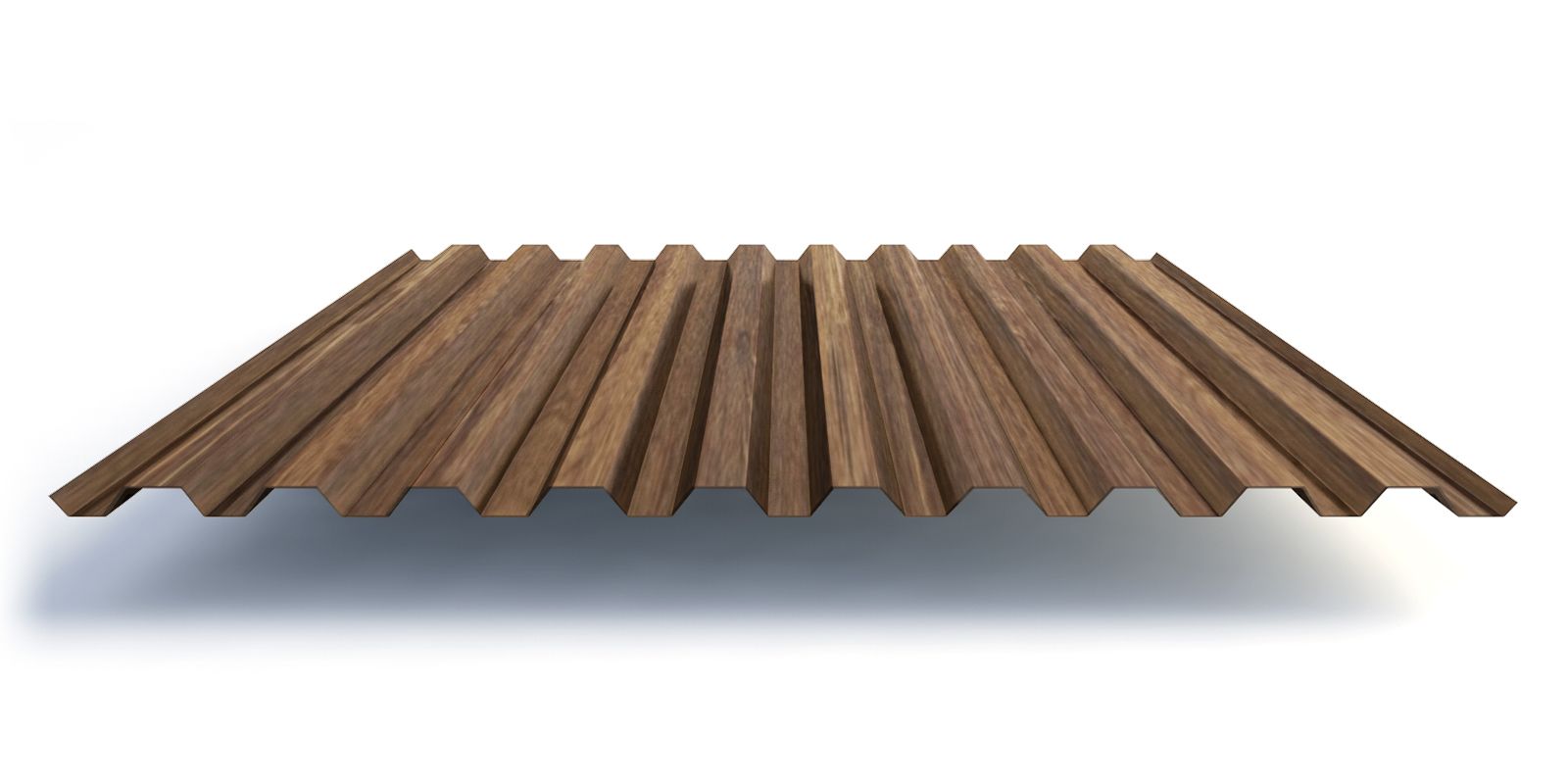 Профнастил С21 с покрытием ECOSTEEL® 0,5 мм, морёный дуб Профлайн Профнастил С21 с покрытием ECOSTEEL® 0,5 мм, морёный дуб Профлайн