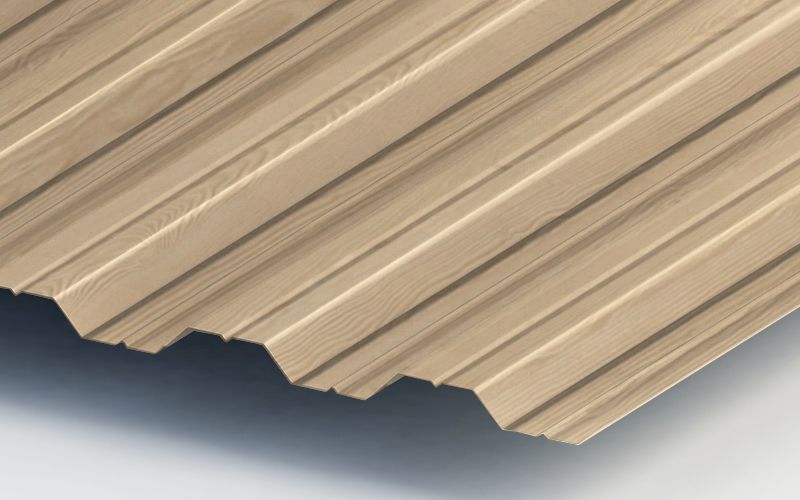 Профнастил НС35 с покрытием ECOSTEEL® 0,5 мм, сосна Профлайн Профнастил НС35 с покрытием ECOSTEEL® 0,5 мм, сосна Профлайн