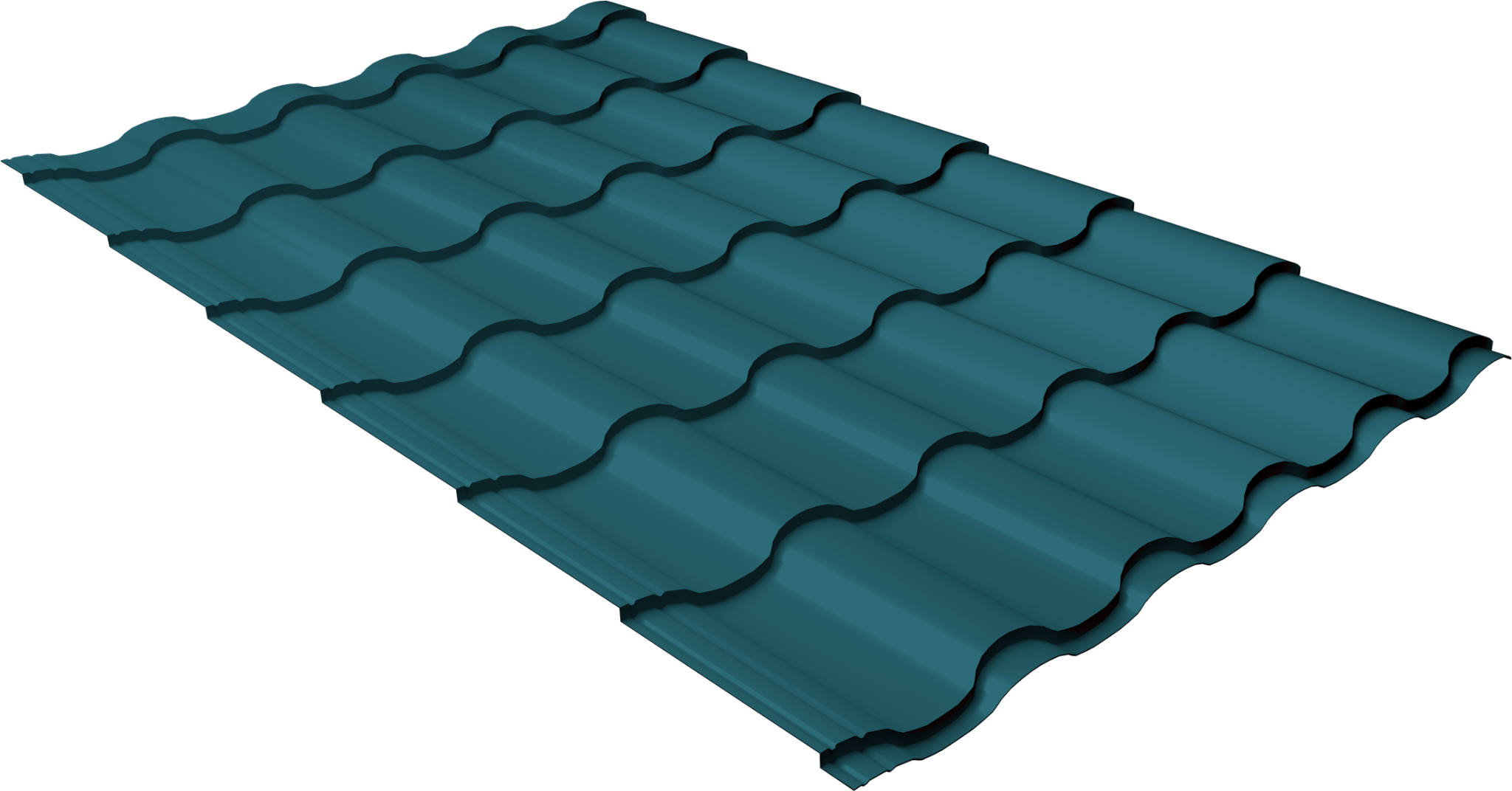 Металлочерепица Classic с покрытием Полиэстер, 0,45 мм, цвет RAL 5021 ПрофЛайн, купить Металлочерепица Classic с покрытием Полиэстер, 0,45 мм, цвет RAL 5021 в ПрофЛайн