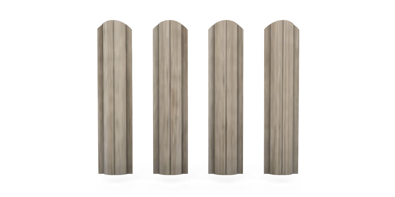 Штакетник металлический круглый фигурный, цвет беленый дуб, длина 2 м, двусторонняя окраска ПрофЛайн, купить Штакетник металлический круглый фигурный, цвет беленый дуб, длина 2 м, двусторонняя окраска в ПрофЛайн