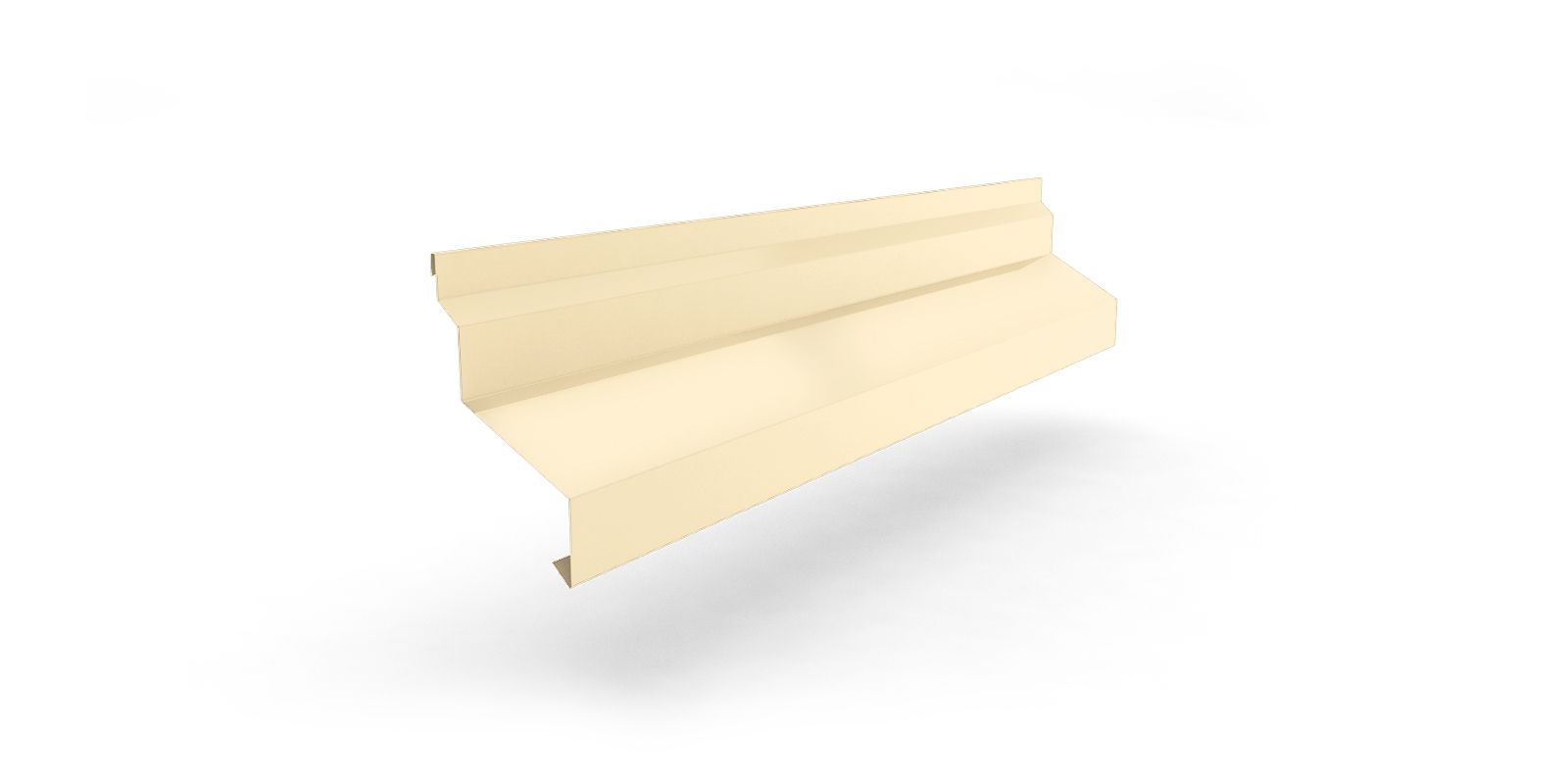 Планка отлива цокольного широкая для сэндвич-панелей с покрытием PVDF, цвет RAL 1015 ПрофЛайн, купить Планка отлива цокольного широкая для сэндвич-панелей с покрытием PVDF, цвет RAL 1015 в ПрофЛайн