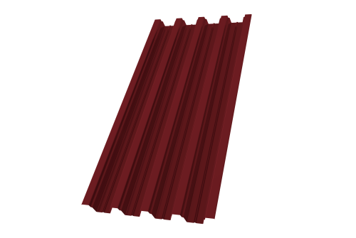 Профнастил Н75R Grand Line 0,5 PE lite RAL 3005 красное вино Профлайн