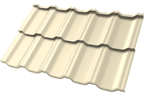 Металлочерепица "Квинта Уно" ("Kvinta Uno") 0,5 Satin RAL 1015 светлая слоновая кость ПрофЛайн, купить Металлочерепица "Квинта Уно" ("Kvinta Uno") 0,5 Satin RAL 1015 светлая слоновая кость в ПрофЛайн