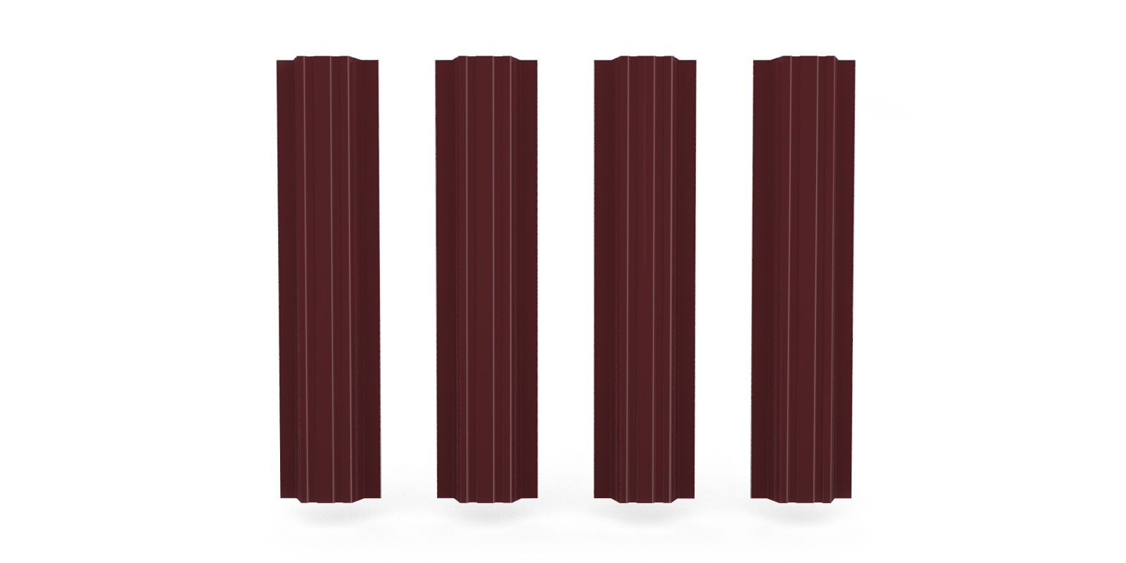 Штакетник металлический прямоугольный, цвет RAL 3009, длина 1,8 м, двусторонняя окраска ПрофЛайн, купить Штакетник металлический прямоугольный, цвет RAL 3009, длина 1,8 м, двусторонняя окраска в ПрофЛайн