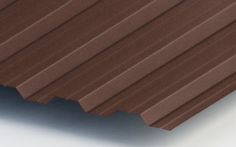 Профнастил НС35 с покрытием PurLite Matt 0,5 мм, RAL 8017 Профлайн Профнастил НС35 с покрытием PurLite Matt 0,5 мм, RAL 8017 Профлайн