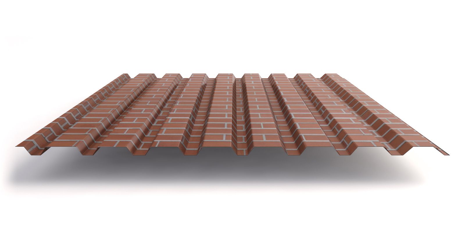 Профнастил МП20 с покрытием ECOSTEEL® 0,5 мм, кирпич Профлайн Профнастил МП20 с покрытием ECOSTEEL® 0,5 мм, кирпич Профлайн