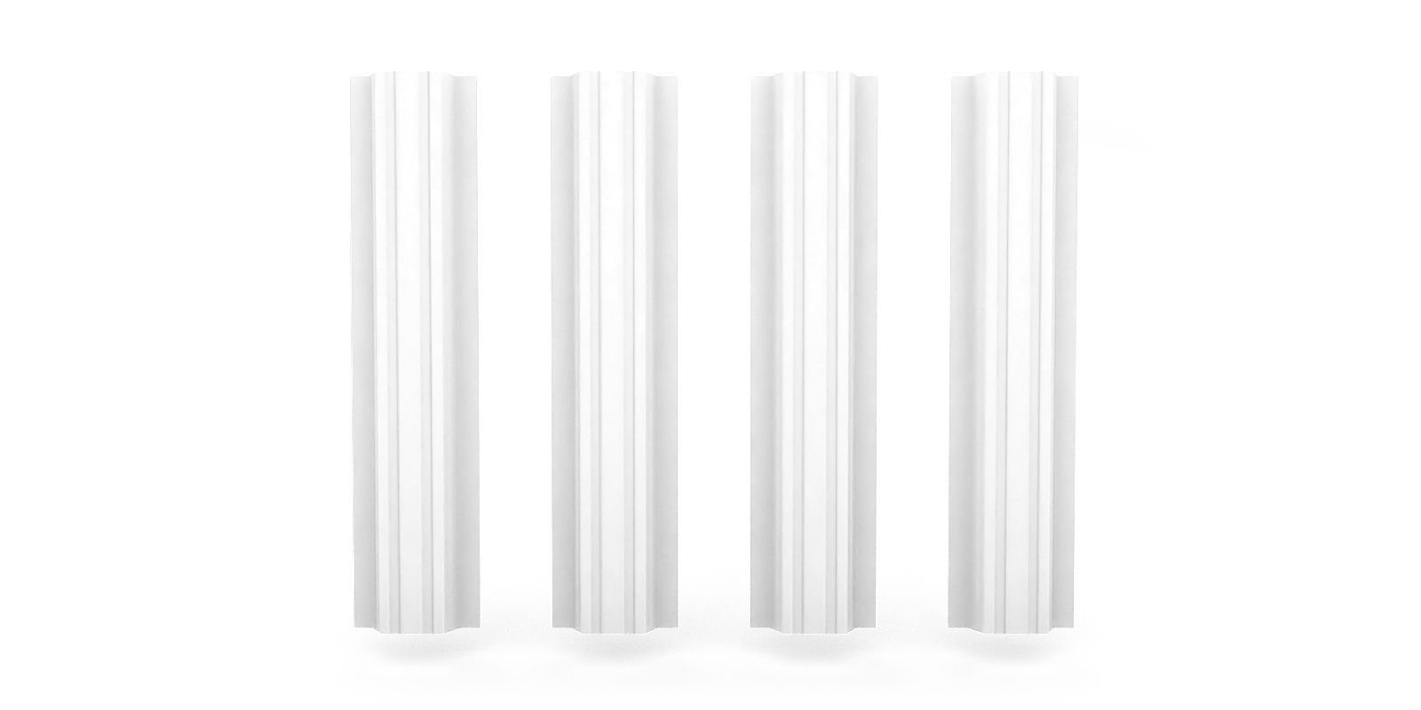 Штакетник металлический прямоугольный, цвет RAL 9003, длина 2 м, односторонняя окраска ПрофЛайн, купить Штакетник металлический прямоугольный, цвет RAL 9003, длина 2 м, односторонняя окраска в ПрофЛайн