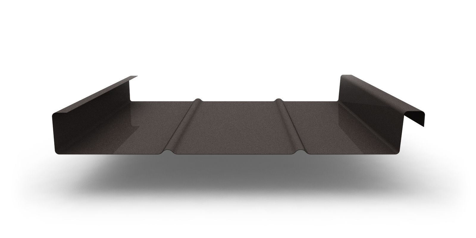 Двойной стоячий фальц Line с покрытием Стальной бархат, толщина 0,50 мм, цвет RAL 8019 ПрофЛайн, купить Двойной стоячий фальц Line с покрытием Стальной бархат, толщина 0,50 мм, цвет RAL 8019 в ПрофЛайн